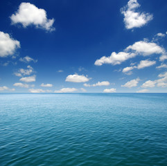 Blue sea water surface