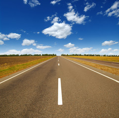 Naklejka premium Asphalt car road