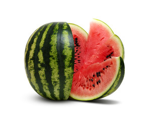  watermelon isolated on white background.