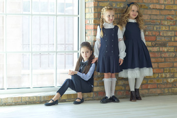 Fashionable schoolgirls 