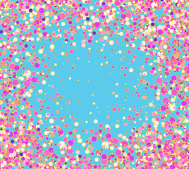 Beautiful Template Chaotic Confetti Frame