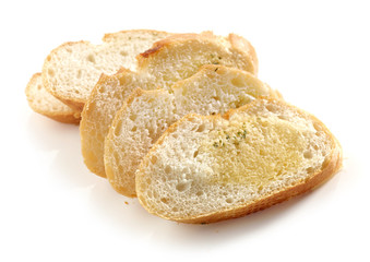 bread slices with herb butter