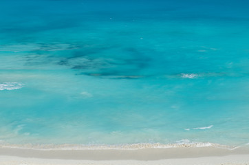 Praia de Cancun visto de cima, Caribe.