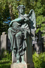 Fototapeta premium Grabfigur auf dem Alten Südfriedhof in München