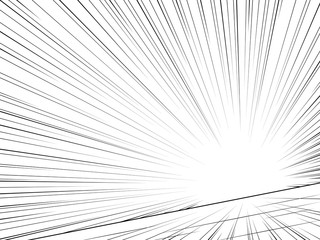 Comic book speed lines. Abstract background. Vector