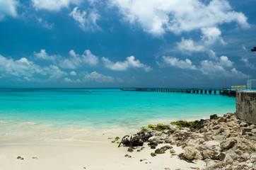 Praia de cancun, caribe.