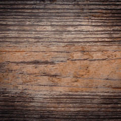 Vintage  wooden textured background with natural pattern and scratches. Rustic dark surface with wood grainy texture. Old table top