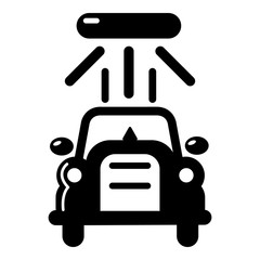 Car wash icon, simple black style