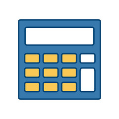 calculator accounts operation financial device icon vector illustration