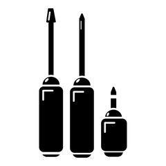 Screwdriver icon, simple black style