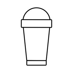 plastic cup drink beverage liquid or fresh juice vector illustration