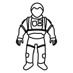 astronaut space suit people science astronomy on white background vector illustration