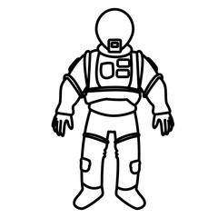Fototapeta na wymiar space suit helmet protective for astronaut vector illustration