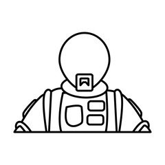 space suit helmet protective for astronaut vector illustration