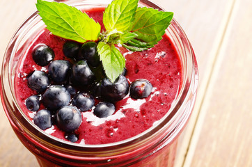 Blueberry healthy smoothie