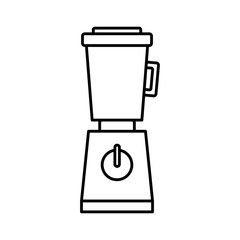 kitchen blender with glass container electronic appliance vector illustration