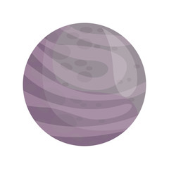 planet of the solar system isolated on white background vector illustration