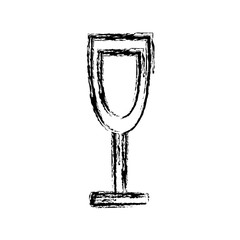wine glass cup drink alcohol liquid icon vector illustration