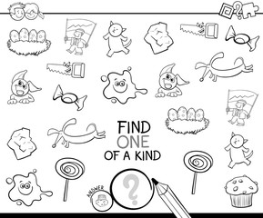 Obraz premium find one picture of a kind coloring page