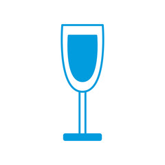 wine glass cup drink alcohol liquid icon vector illustration