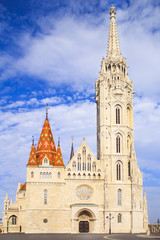 Fototapeta na wymiar Beautiful view of the Matthias Church in Budapest, Hungary