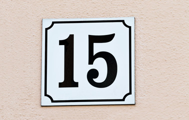 Obraz premium Hausnummer 15