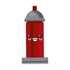 kawaii fire hidrant emergency signal connector icon vector illustration