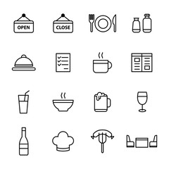 Restaurant icon set suitable for info graphics, websites and print media