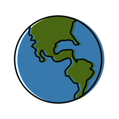 world earth planet system solar image vector illustration