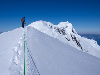 Fototapeta na wymiar climber on mountain top