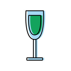wine glass cup drink alcohol beverage icon vector illustration