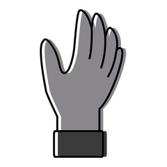 glove protective accessory for astronaut suit vector illustration