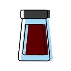 bottle glass cover plastic object icon vector illustration