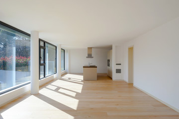 Interior of a modern house, just a room empty
