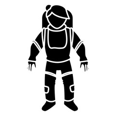 Fototapeta na wymiar astronaut space suit people science astronomy vector illustration
