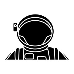 astronaut portrait in space suit helmet vector illustration
