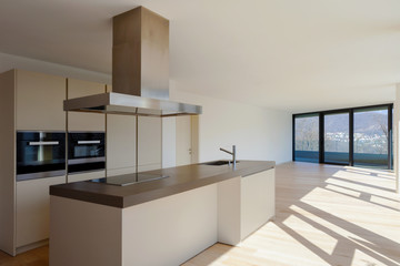Interior of a modern house, just a room empty