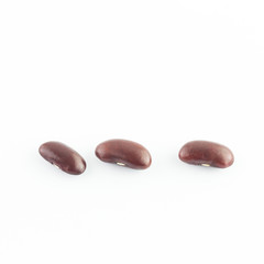 Red beans isolated on white background