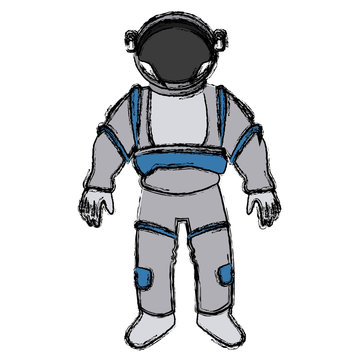 astronaut space suit people science astronomy vector illustration