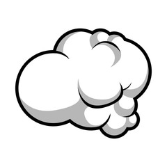 Isolated comic cloud