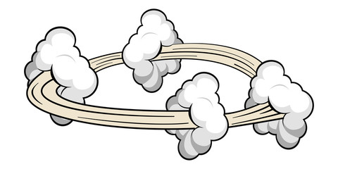 Isolated comic cloud