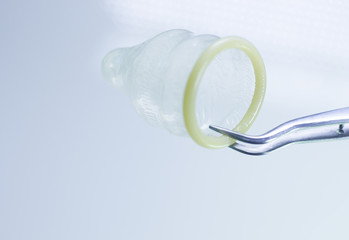 Rubber condom contraceptive