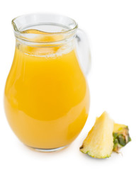 Pineapple Juice isolated on white