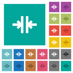 Vertical merge tool square flat multi colored icons