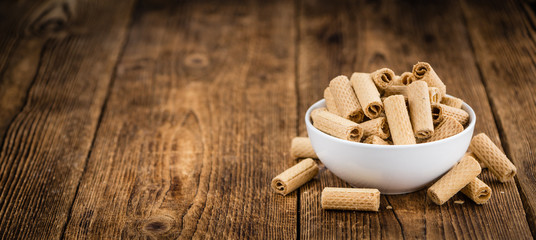 Wafers close-up shot, selective focus