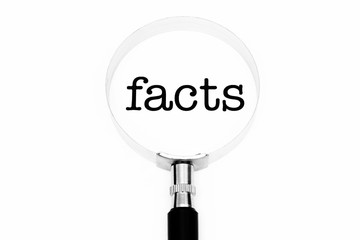 Facts symbol with magnifier
