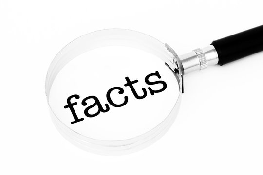 Facts symbol with magnifier