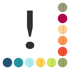 Farbige Buttons - Ausrufezeichen
