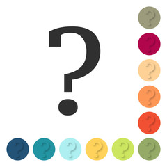 Farbige Buttons - Fragezeichen