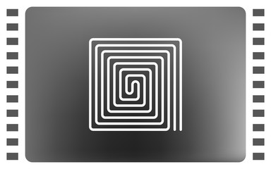 Flat paper cut style icon of floor heating